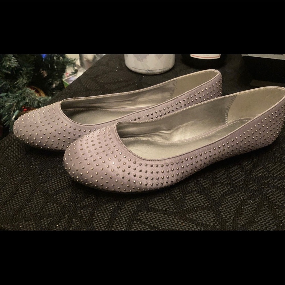 Cato grey flats with gems